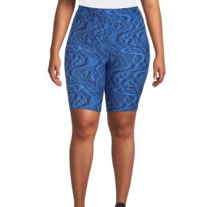 Terra and Sky Blue Comet Plus Size Bike Shorts Size 3X NEW